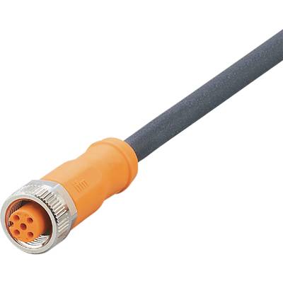 Narančasto-crni M8 utikač kabel s metalnim vijčanim zatvaračem, korišten za senzorske ili aktuatorske povezivosti u industrijskim primjenama.