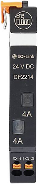 Crni prekidač s oznakom "DF2214" gore, prikazuje simbol za uključivanje/isključivanje.