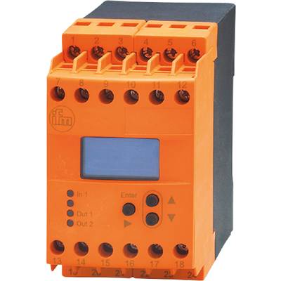 Narančasti elektronički uređaj s zaslonom i nekoliko priključaka, vjerojatno industrijski ili upravljački modul.