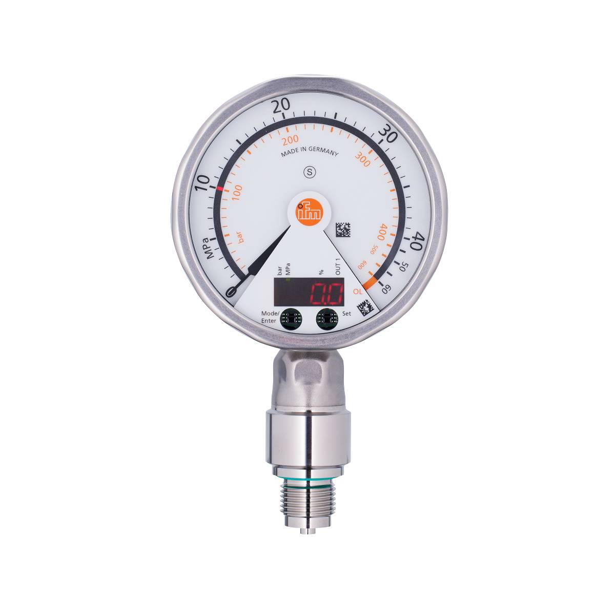 ifm Electronic Druksensor 1 stuk(s) PG2430 0 MPa tot 40 MPa M12 1x NC, 1x NO, Analoog Piece