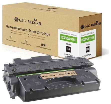 G&G Toner vervangt Atos, Canon, HP, Troy, Wincor Nixdorf 05X, 719H Compatibel Zwart 6500 bladzijden Reborn remanufactured 21229