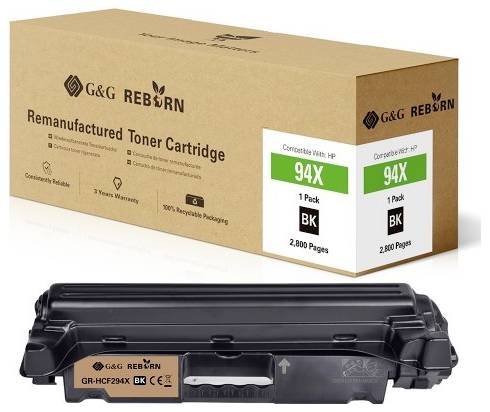 G&G Toner vervangt HP 94X Compatibel Zwart 2800 bladzijden Reborn remanufactured 21245