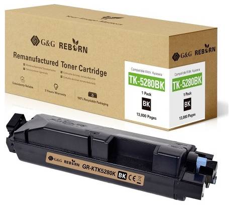 G&G Toner vervangt Kyocera TK-5280 Compatibel Zwart 13000 bladzijden Reborn remanufactured 21296