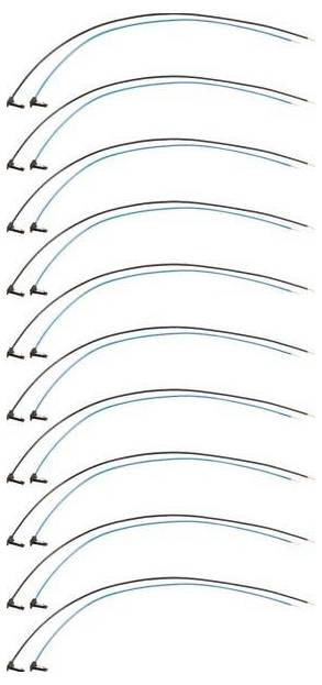 Hager KU9S46GVZ Hager KU9S46GVZ BKE-kabelaftakking universele 460mm zw/bl-stekker-gecomprimeerd 10 stuks Spanningstap 2-polig 1 stuk(s)