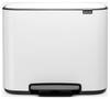 brabantia Bo 121388 kanta za otpatke 36 l čelik (D x Š x V) 363 x 540 x 440 mm bijela mehanizam stopalo-pedal 1 St.