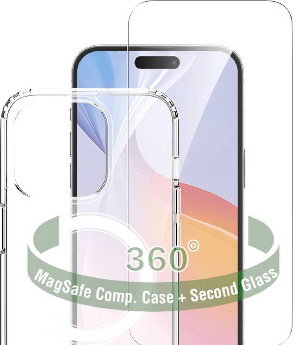 4Smarts 360° Premium Protection Set stražnji poklopac za mobilni telefon Apple iPhone 16 Pro Max prozirna induktivno punjenje 541193