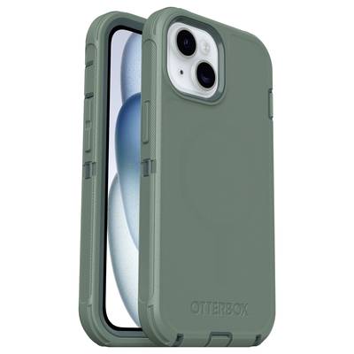 Pametni telefon u zelenom Otterbox kućištu koje djeluje čvrsto i izdržljivo. Na zaslonu je prikazan minimalistički pozadinski prikaz.