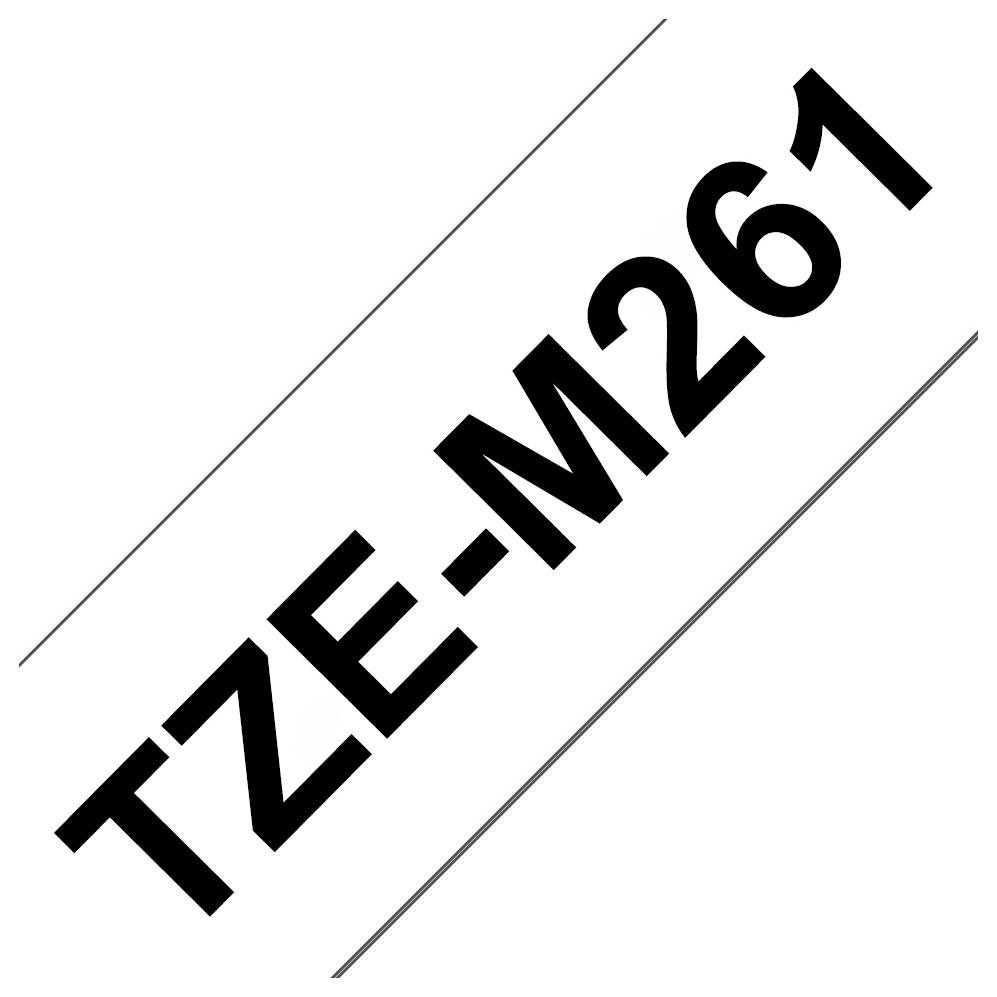 Brother Brother TZe-M261 - Matt - selbstklebend Labeltape Tapekleur: Wit Tekstkleur: Zwart 36 mm 8 m afbeelding