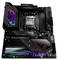 Crni ASRock TAICHI X670E matični board s futurističkim dizajnom, integriranim LED zaslonom i označenim komponentama.