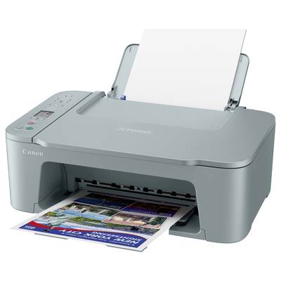 Sivi Canon printer s isprintanim listom koji se izbacuje, dok se drugi list ulaže.