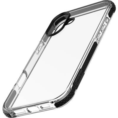 Prozirna maskica za mobitel s crnim gumenim elementima na uglovima, pogodna za pametni telefon, pruža zaštitu i jednostavan dizajn.
