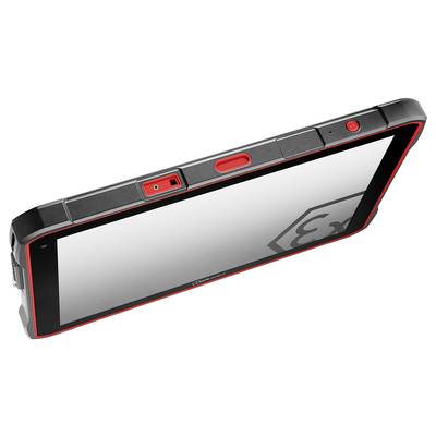 Robustan tablet s crnim kućištem i crvenim naglaskom. Posebno dizajniran za upotrebu u prostorima s opasnosti od eksplozije.