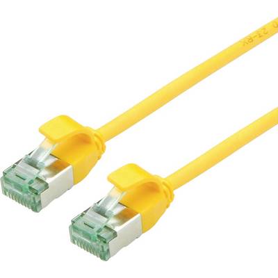 roline recycled material 21.45.3325 RJ45 mrežni kabel, Patch kabel CAT 6a U/FTP 2.00 m žuta nezaštićen, iznimno tanak, P-0