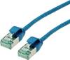 roline recycled material 21.45.3346 RJ45 mrežni kabel, Patch kabel CAT 6a U/FTP 3.00 m plava boja nezaštićen, iznimno tanak, PVC obloga 1 St.