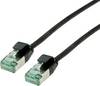 roline recycled material 21.45.3350 RJ45 mrežni kabel, Patch kabel CAT 6a U/FTP 0.15 m crna nezaštićen, iznimno tanak, PVC obloga 1 St.
