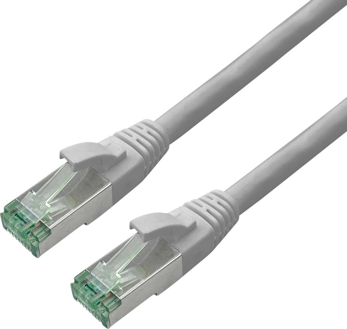 roline recycled material 21.45.3205 RJ45 mrežni kabel, Patch kabel CAT 6a S/FTP 5.00 m siva dvostruko zaštićen, dvostruk-0