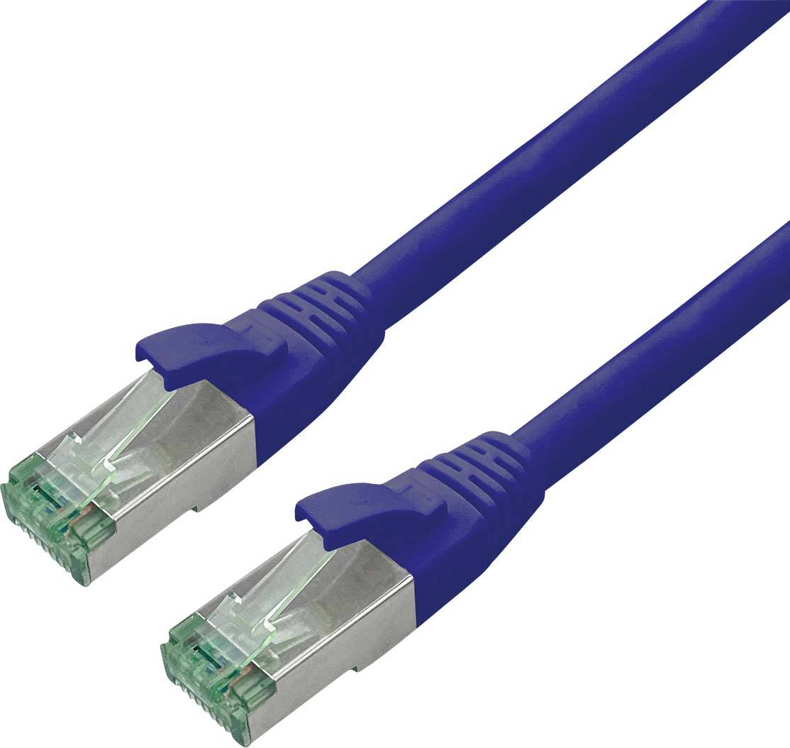roline recycled material 21.45.3246 RJ45 mrežni kabel, Patch kabel CAT 6a S/FTP 7.00 m plava boja dvostruko zaštićen, dv-0