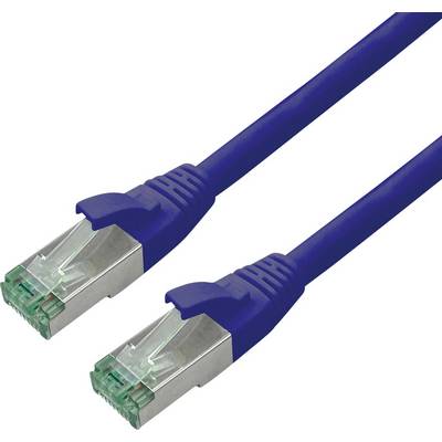 roline recycled material 21.45.3246 RJ45 mrežni kabel, Patch kabel CAT 6a S/FTP 7.00 m plava boja dvostruko zaštićen, dv-0