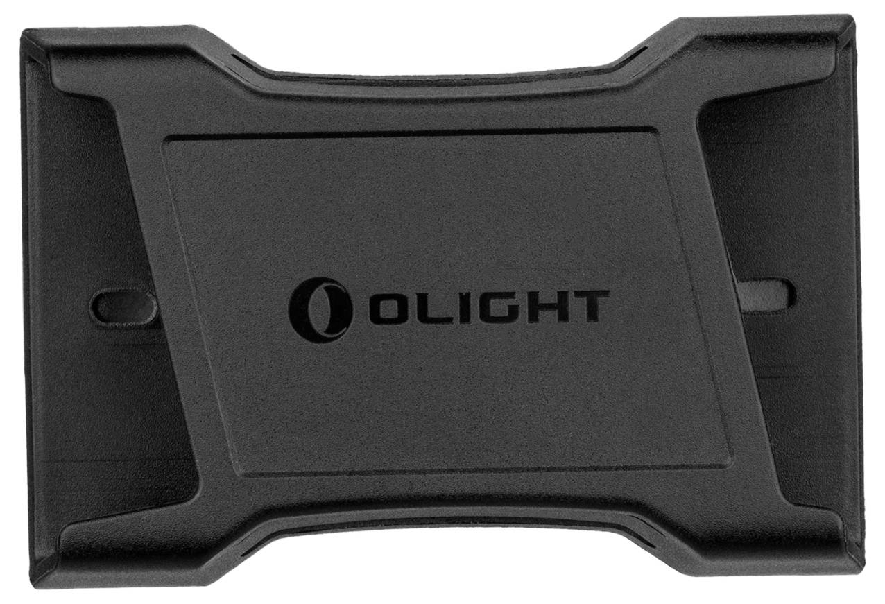 Pravokutni crni nosač s logotipom 'OLIGHT' u sredini. Nosač ima simetričan oblik sa zaobljenim uglovima.