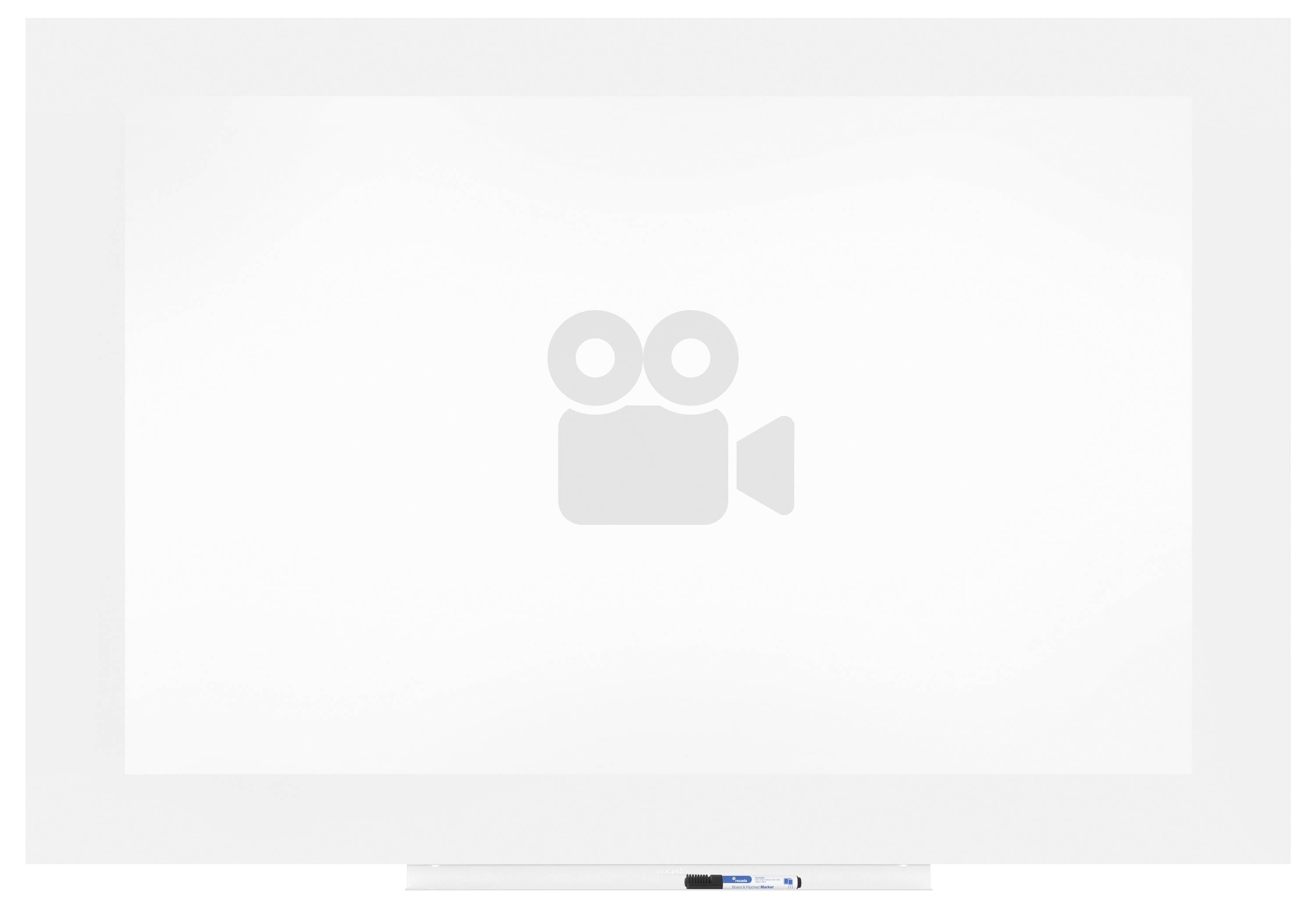 Siva ikona videokamere centrirana na bijeloj pozadini, simbolizira video sadržaj ili funkciju reprodukcije videozapisa.