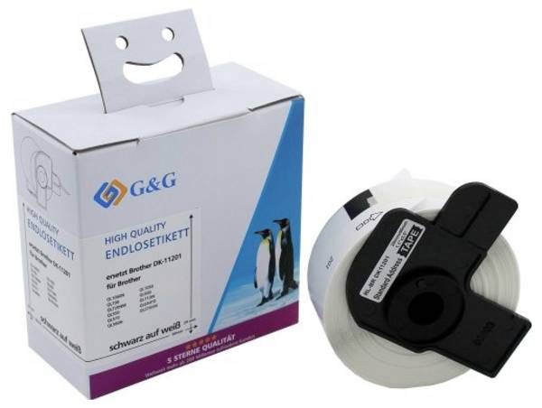G&G etikete kompatibilan zamijenjen Brother DK-11201 29 x 90 mm termodirektni papir bijela 400 St. trajno prianjanje  naljepnice za adrese ET-B-G-11201