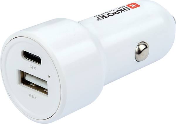 Skross Dvostruki auto punjač 65W PD Opteretivost struje, maks.=3.25 A   12 V na 5 V, 12/24 V, 24 V na 5 V