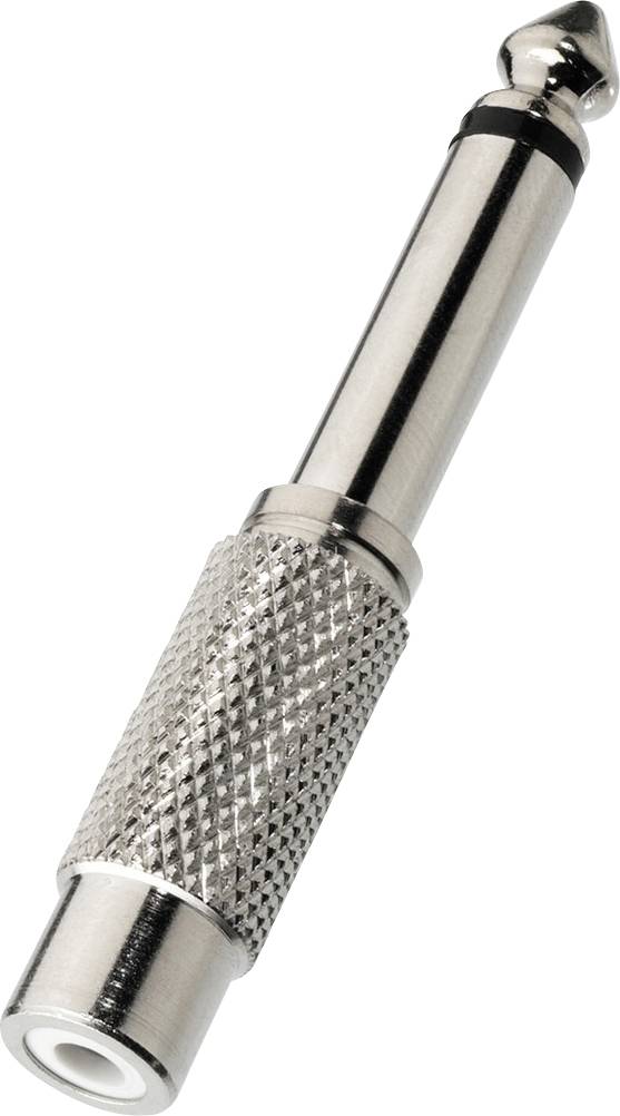 Srebreni adapter priključaka s 6,3-mm utikačem i 3,5-mm priključkom. Idealan za audio povezivanje velikih i malih priključaka.
