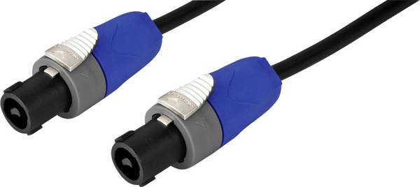 Monacor zvučnik priključni kabel [1x muški konektor za zvučnike - 1x muški konektor za zvučnike] 2 x 1.5 mm² 2 m crna