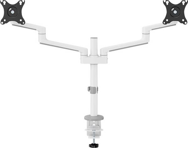 <br>  Neomounts<br>  DS60-425WH2<br>  <br>  stolni nosač za monitor<br>  2 Zaslon(i)<br>  43,2 cm (17") - 68,6 cm (27")<br>  bijela<br>  podesiv po visini, mogučnost savijana, okretni, rotirajuči<br>