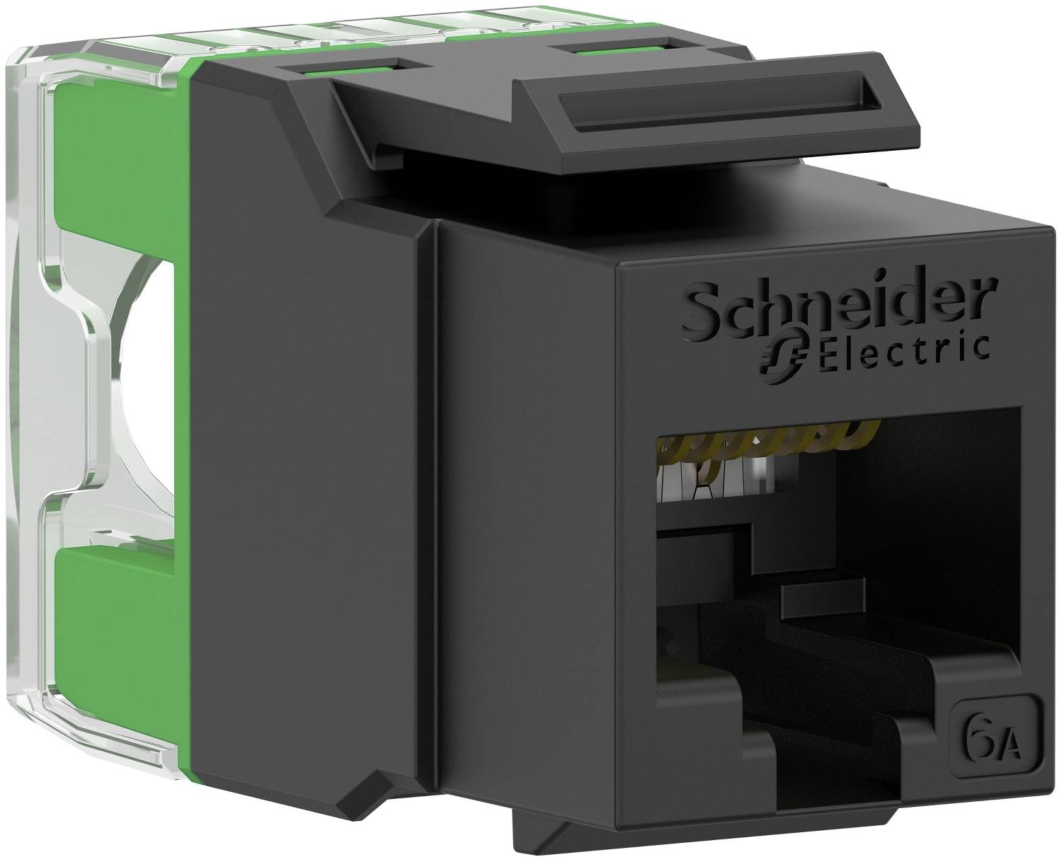 Schneider Electric Actassi S-110 stekker RJ45 Keystone niet afgeschermd Cat6A zwart - zak x 1 Bus Zwart  24 stuk(s)