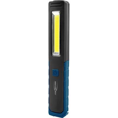 Crna i plava LED džepna svjetiljka s pravokutnim poljem svjetla i sklopkom za uključivanje/isključivanje.