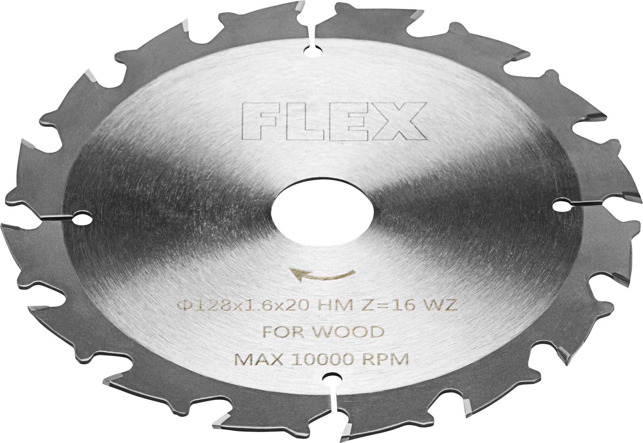 List kružne pile 'Flex' za drvo, 128x1.6x20 HM, Z=16 WZ, Maks. 10000 o/min.