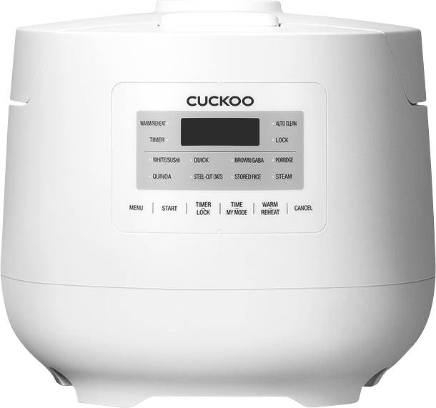 Cuckoo CR-0641F Rijstkoker Wit Anti-aanbaklaag, Met maatbeker, Rijstkookfunctie
