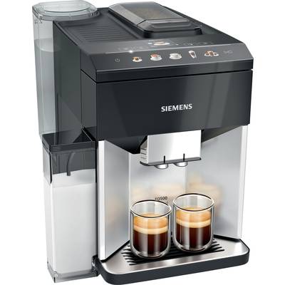 Siemensov aparat za kavu s dva napunjena espresso stakla ispod njega.