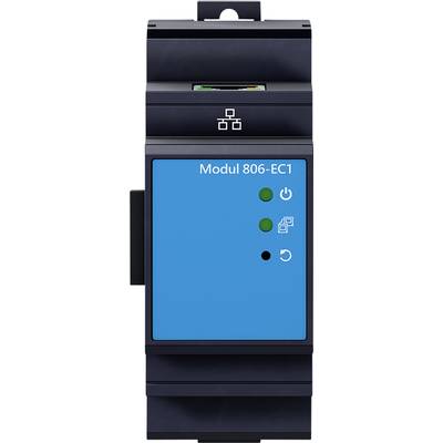 Modul s plavim zaslonom, model 'Modul 806-EC1', prikazuje simbole za mrežnu povezanost, status napajanja i spremnost za rad.