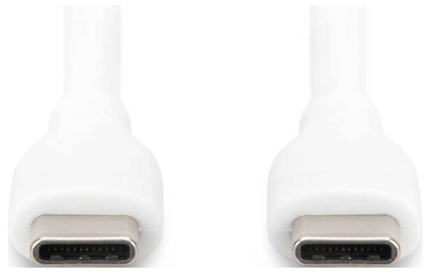 Dva bijela USB-C priključka jedna do drugog, oba sa vidljivim metalnim kontaktnim površinama, simboliziraju mogućnosti spajanja.