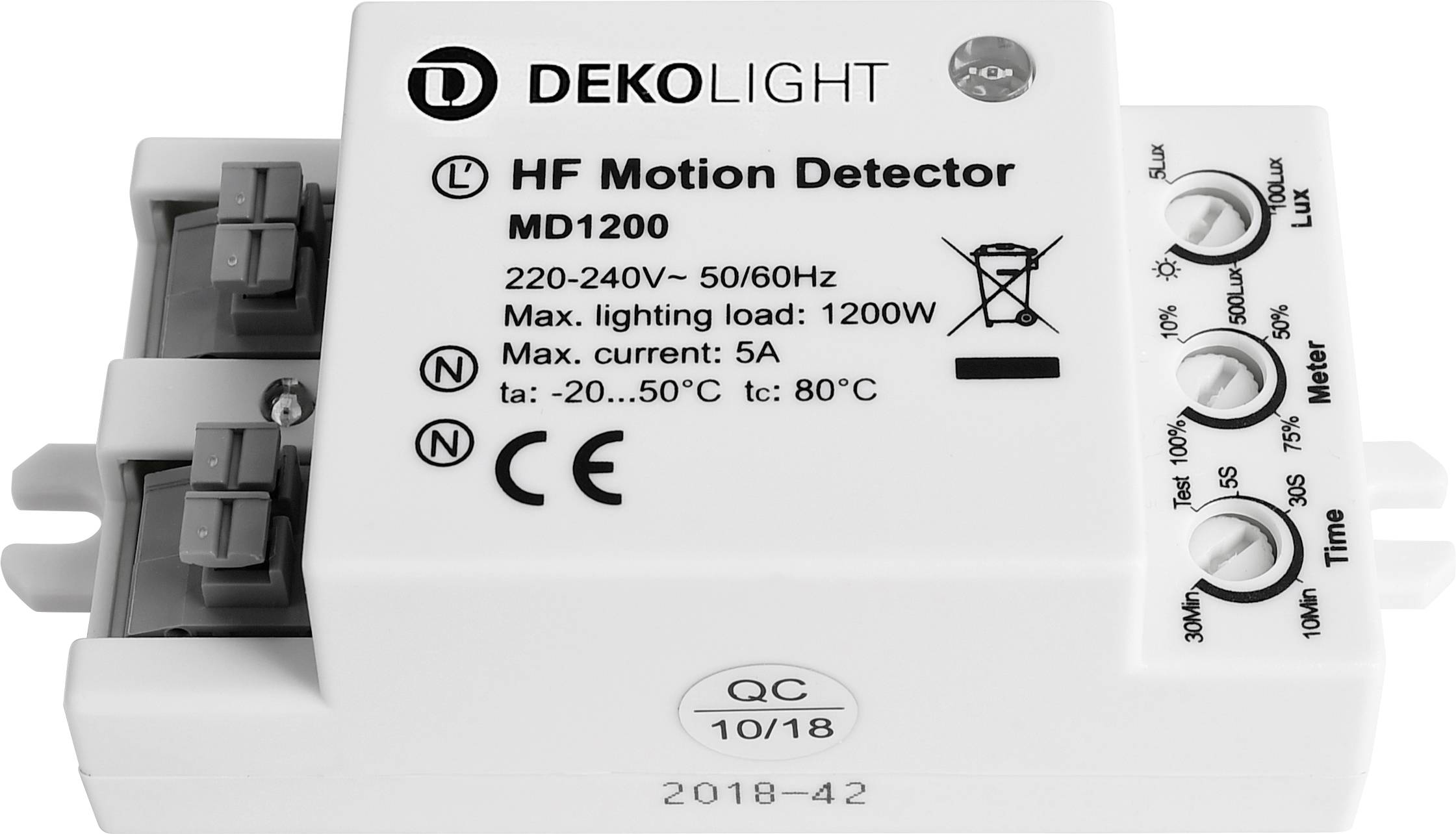 Deko Light Bewegungssensor MD1200 930036 Bewegingssensor Wit