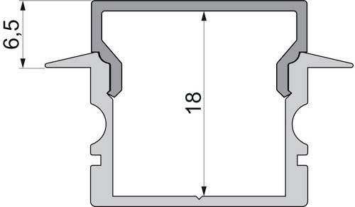 Deko Light 979151 Endkappe H-ET-02-15 Set 2 Stk, Grau Profieleindkap Kunststof (l x b x h) 30 x 6 x 20 mm 1 stuk(s)