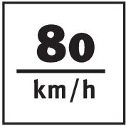 Crni prometni znak s bijelim natpisom pokazuje '80 km/h', označavajući maksimalnu dopuštenu brzinu.