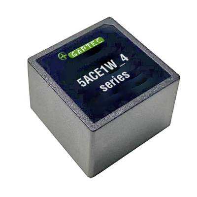 Kvadratni, metalu sličan elektronički komponenent marke 'GAPTEC', označen natpisom '5ACE1W 4 series'.