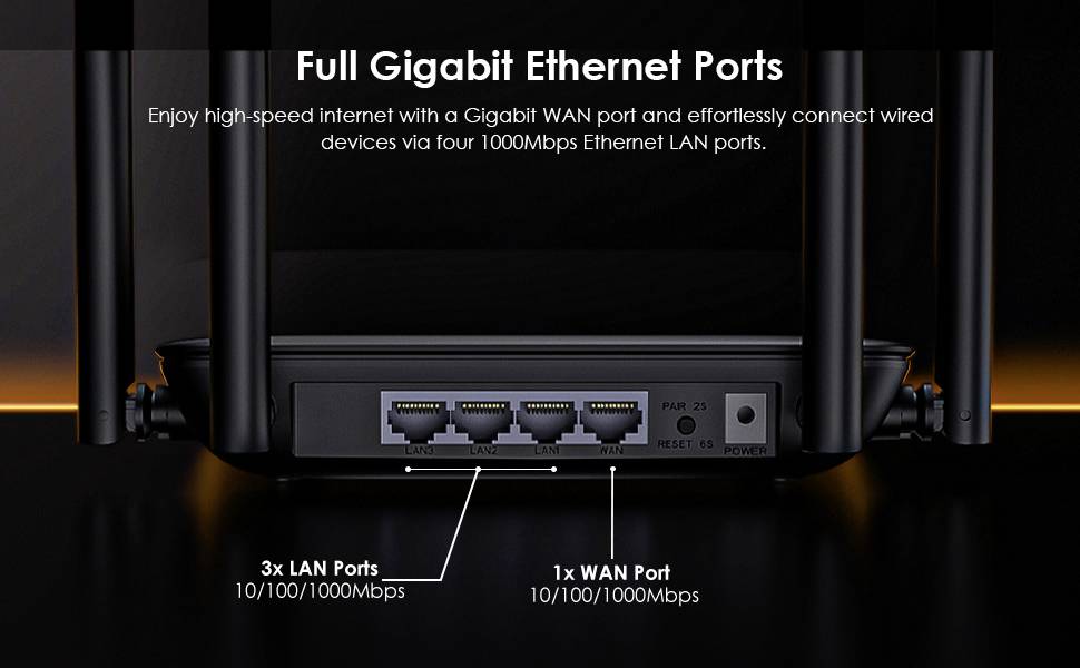 Wavlink BE3600 WLAN ruter 2.4 GHz, 5 GHz 3568 MBit/s-7