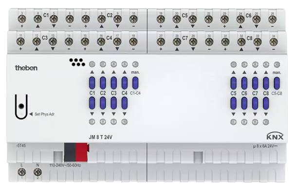 Theben KNX 4940265 pokretač žaluzina JM 8 T 24V KNX