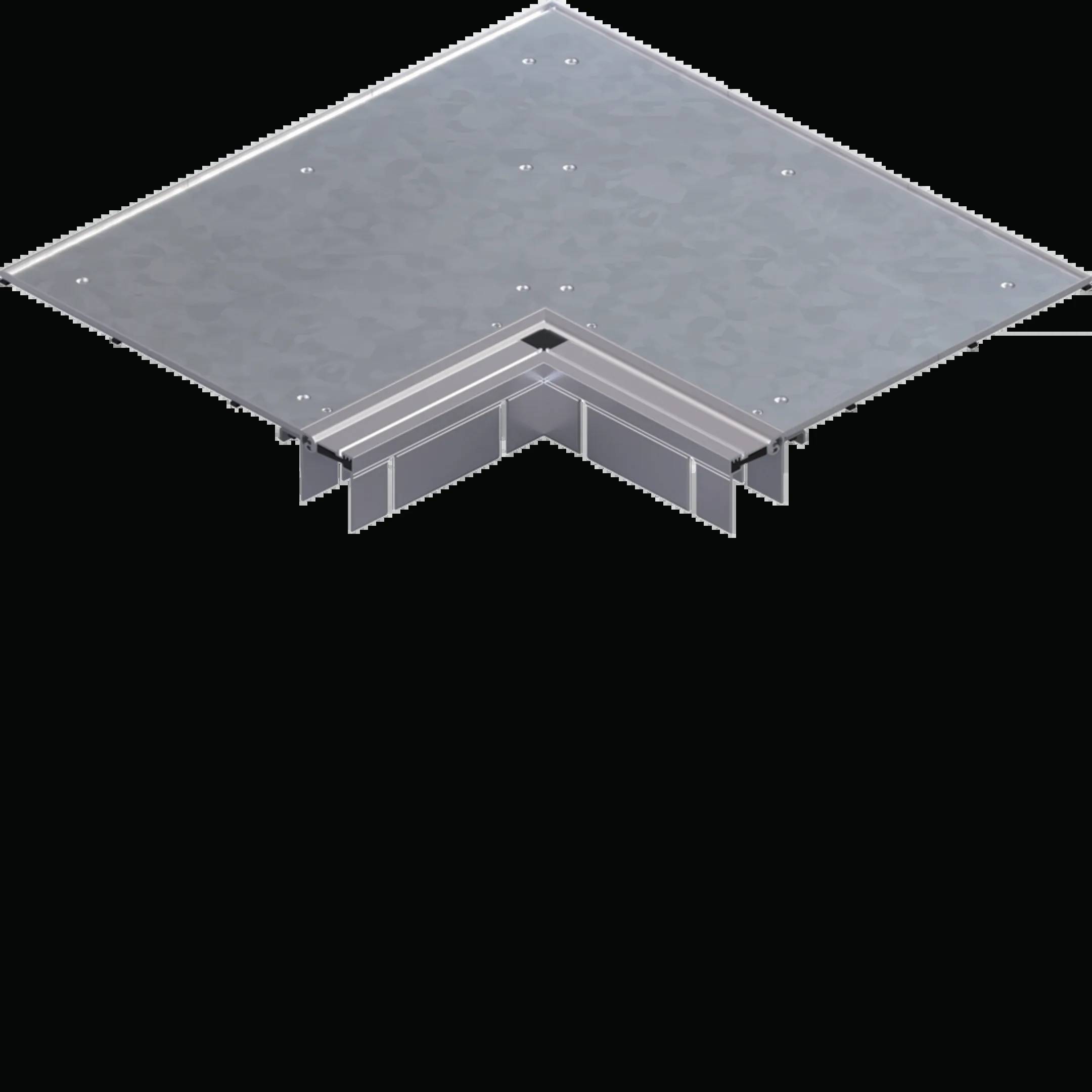 Hager BKB300532W3 plosnati kutnik plosnati kutnik (Š x D) 300 mm x 80 mm 1 St.