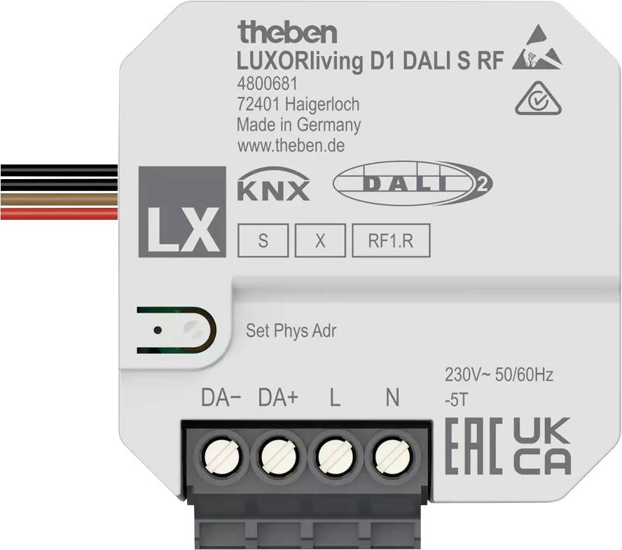 Theben DALI 4800681 Draadloze DALI-actuator LUXORliving D1 DALI S RF