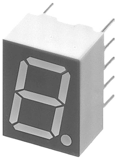 Lite-On 7-segments-display Groen 10 mm 2.1 V Aantal cijfers: 1 afbeelding