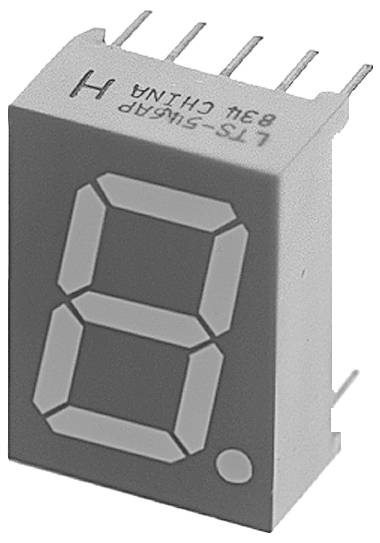 Lite-On 7-segments-display Groen 13.2 mm 2.1 V Aantal cijfers: 1 afbeelding