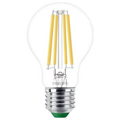 Philipsova LED žarulja s vidljivim filamentima i E27 bazom, pogodna za energetski učinkovito osvjetljenje.