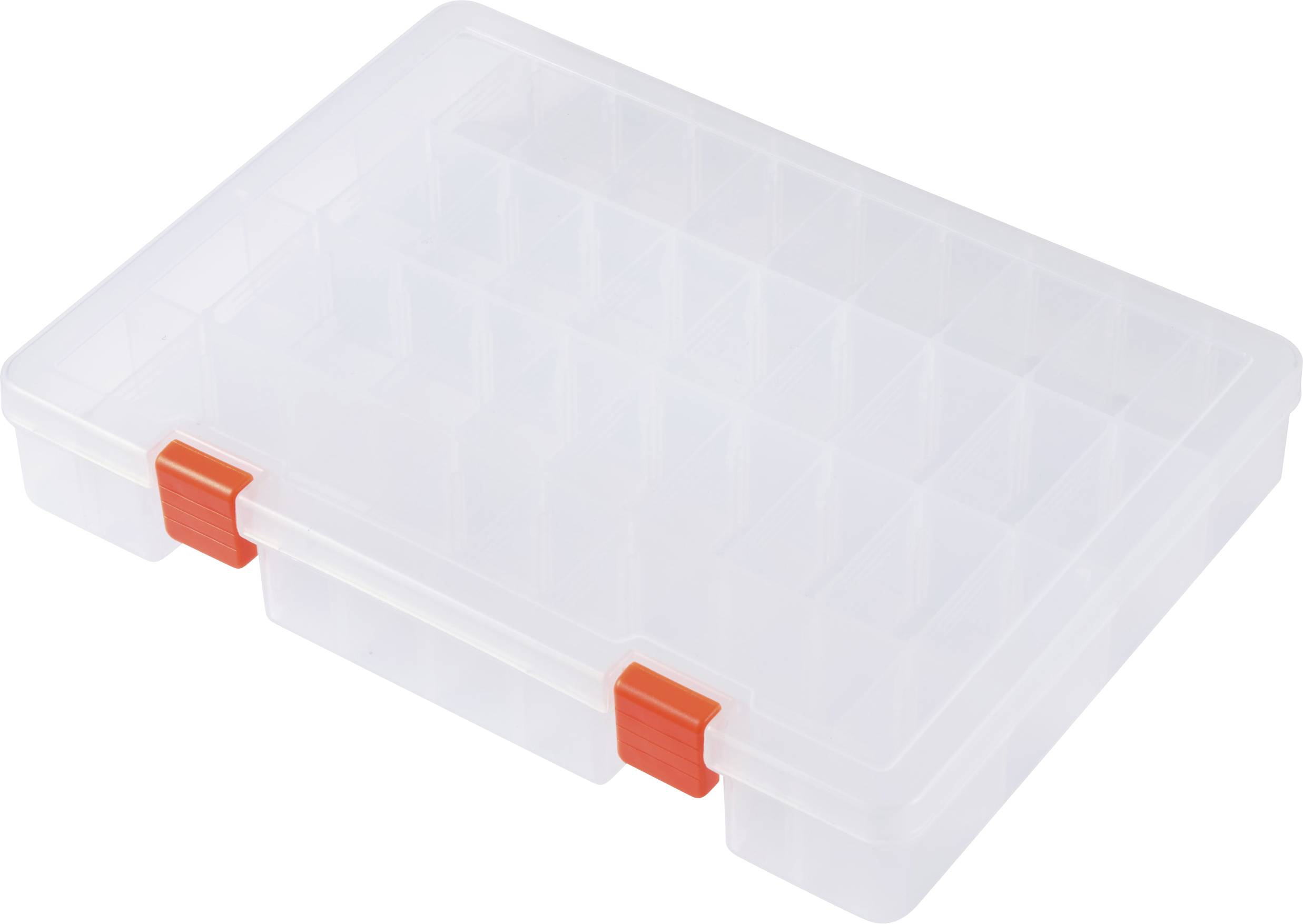 TRU COMPONENTS Assortimentsdoos (l x b x h) 250 x 190 x 40 mm Aantal vakken: 36 Variabele onderverdeling, Incl. handgreep Inhoud 1 stuk(s)