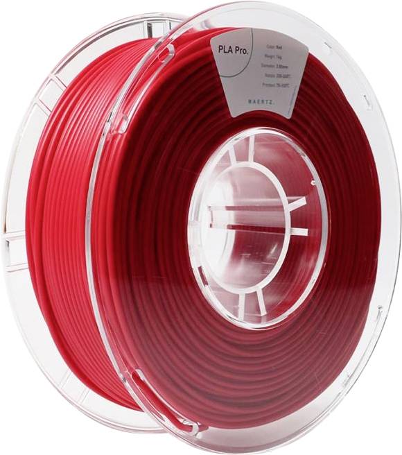 Maertz PMMA-1009-019 PMMA-1009-019 Filament PLA Pro 2.85 mm 1000 g Rood 1 stuk(s)