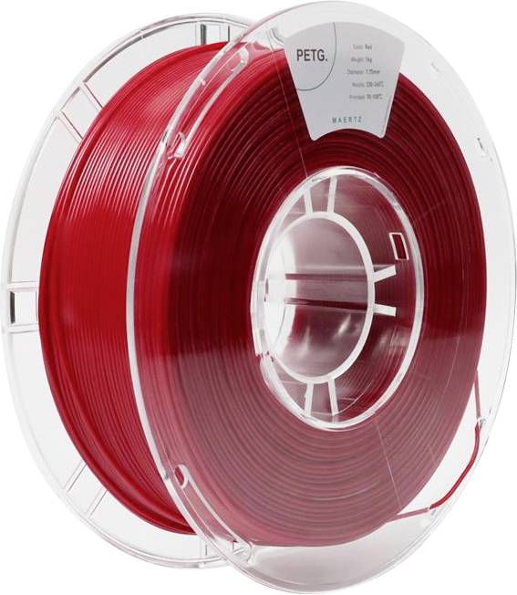 Maertz PMMA-1011-004 PMMA-1011-004 Filament PETG Chemisch bestendig 1.75 mm 1000 g Rood 1 stuk(s)